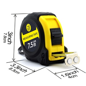 7.5 mètres de ruban à mesurer robuste conception Griplock rétractable 25mm de large boîtier en caoutchouc antichoc en acier inoxydable métrique impérial - Product Image 3