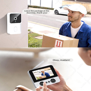 Caméra de <span class=keywords><strong>sonnette</strong></span> vidéo sans fil intelligente avec vision nocturne, recharge par <span class=keywords><strong>batterie</strong></span>, écran de surveillance, sans fil, fabriquée par des fabricants - Product Image 5