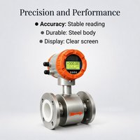 RUIJI Pengukur Aliran Elektromagnetik Digital Akurasi Tinggi Bahan Stainless Steel 304 Flange OEM DN10-DN1000 Pengolahan Air Kimia