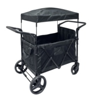 Poussette multifonctionnelle à 4 roues et quatre sièges Chariot de camping pliable pour enfants