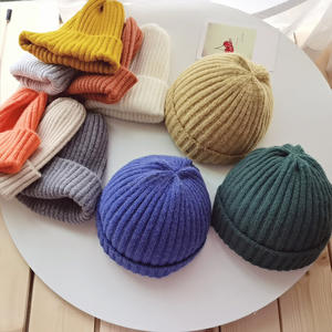 18 colores familia Otoño Invierno mamá <span class=keywords><strong>y</strong></span> yo gorras a juego padres e hijos Color caramelo sólido gorro de punto de lana sombreros de mujer - Product Image 4