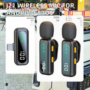 Micrófono de Solapa Inalámbrico con Clip Magnético J21, Micrófono Lavalier Bluetooth con Reducción de Ruido para Videos de TikTok al Aire Libre - Product Image 4