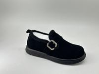 Bottes de neige pour femmes en daim respirant à bout ouvert, mi-mollet, imprimées, avec doublure en microfibre et semelle extérieure en PU