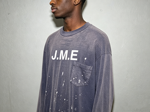 Custom Streetwear Round Neck Embroidery Print Crop <b>Top</b> cotton Knit <b>Thermal</b> Distressed Acid Wash T-shirt Long Sleeve t Shirt <b>Men</b> - Product Image 2