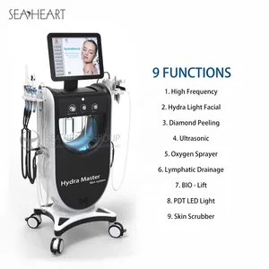 Hydra Microdermabrasion Machine New Features 9 In 1 Hydra Water Dermabrasion RF Bio-lifting Spa Facial Microdermabrasion Skin Beauty Machine