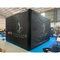 Cabine de golf mobile gonflable, cage d'entraînement de golf, simulateur de golf gonflable, tente de tir avec projecteur, utilisable en intérieur et en extérieur