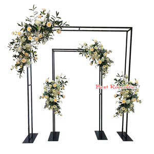Black Wedding Arch Wedding Black Metal Arch <b>Backdrop</b> Stand for Wedding Event <b>Party</b> Background Decoration - Product Image 2