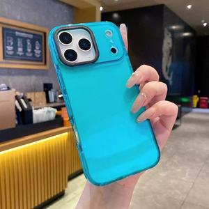 <span class=keywords><strong>Coque</strong></span> <span class=keywords><strong>de</strong></span> protection souple et colorée en TPU bicolore anti-choc pour iPhone 17 Pro Max – Vente en gros usine BAILI - Product Image 3
