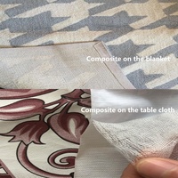 Vente d'usine, tissu blanc 100% polyester, maille à air, support de tapis, doublure en tissu gris