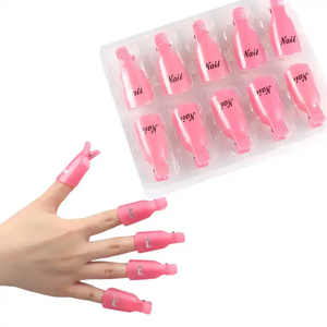 10 Uds tijeras de manicura y cortacutículas esmalte de uñas de plástico remojo y removedor de Gel hoja de belleza en bolsa de belleza - Product Image 1