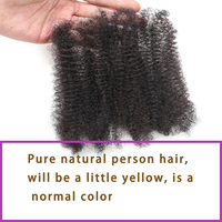 Cheveux humains péruviens Remy Afro Kinky en vrac (10 pouces) 30g/paquet pour tresses, dreadlocks et extensions de torsades noires
