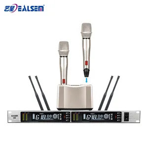 EALSEM-micrófono inalámbrico para Karaoke, accesorio personalizable de fábrica, UHF, OEM