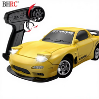 Voiture de course RC rechargeable haute vitesse 3601, 20 km/h, voiture de drift sportive, échelle 1/64, 2,4 GHz, 4 roues motrices, télécommande avec lumières LED
