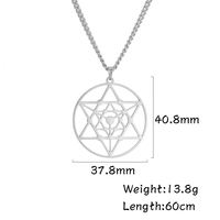 Collier pendentif Myshape Star Tetrahedron Merkabah Merkaba, géométrie sacrée, amulette de protection pour enfants, acier inoxydable