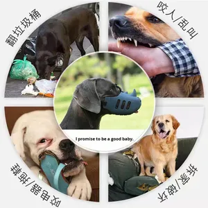 Mũi bịt chó silicon cao cấp chống cắn, chống sủa, chống ăn, thoáng khí, khóa cài, hình dạng tê giác, size trung bình lớn - Product Image 3