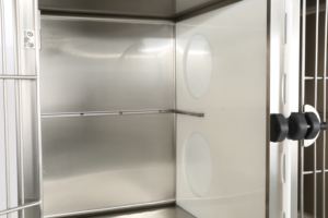 Gabbia per Gatti Mobile Personalizzata con Angoli Arrotondati, Set Condominio per Gatti Impilabile e Assemblabile su Ruote - Product Image 2