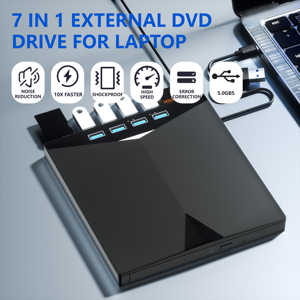 Graveur de CD/<span class=keywords><strong>DVD</strong></span> portable USB 3.0, <span class=keywords><strong>lecteur</strong></span> <span class=keywords><strong>externe</strong></span> pour <span class=keywords><strong>ordinateur</strong></span> portable/PC de bureau, Windows 11/10/8/7, Linux, Mac OS, <span class=keywords><strong>lecteur</strong></span> <span class=keywords><strong>DVD</strong></span> pour <span class=keywords><strong>ordinateur</strong></span> - Product Image 5