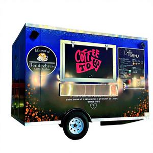 20ft Customized Stainless Steel Mobile Food Truck Full Kitchen Pizza Grill Ice Cream Concession Trailer for Snack Food Candy - Product Image 1