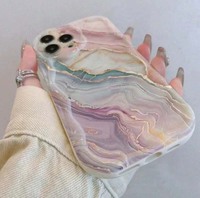 Coque de téléphone portable en silicone TPU à motif marbré et bord ondulé pour iPhone 8 X Xr Xs Max 11 12 13 14 15 16 17