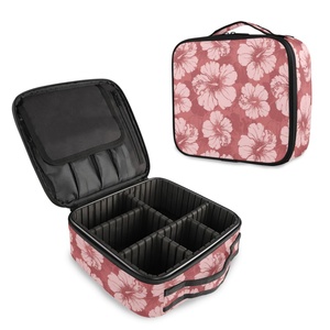 Hawaii Custom Hibiscus Design Makeup <b>Bag</b> Large Cosmetic Case Storage Travel Brush Organizer Make up Case Toiletry <b>Bag</b> for Women - Product Image 2