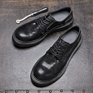 Formal leather <b>shoes</b> for <b>men</b> Business casual <b>shoes</b> made of genuine leather breathable thick sole heightening <b>work</b> wear <b>shoes</b> - Product Image 1