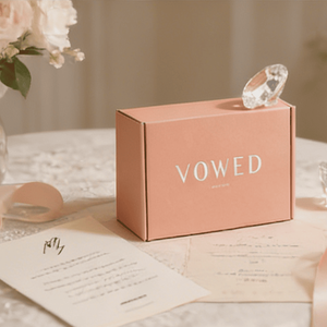 Caja de Joyería Suave Color Durazno Personalizada con Logotipo de Marca y Mensaje con Temática de Boda Impreso para Artículos de Regalo de Compromiso y Nupcial - Product Image 4