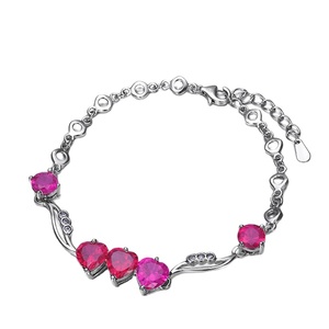 Braccialetto di cristallo Vlink viola pietra <span class=keywords><strong>argento</strong></span> 925 braccialetto di fascino italiano, <span class=keywords><strong>bracciale</strong></span> Moissanites ragazza, bracciali di alta gioielleria - Product Image 1