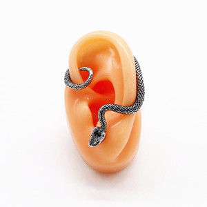 yunnique Snake Shape Titanium Steel <b>Cuff</b> <b>Earrings</b> For Left <b>Ear</b> Animal Zodiac Design Fashion Jewelry - Product Image 2