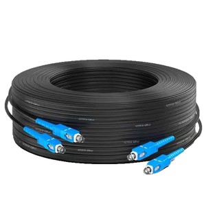 Câble de raccordement à fibre optique SC-SC monomode 850 nm, pré-terminé, noir, pour extérieur, livraison à domicile - Product Image 1