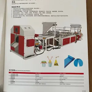 Lint Tekening Vuilniszak Roll Automatische Biologisch Afbreekbaar Plastic Zak Making Machine