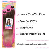 Commerce extérieur transfrontalier PARA TUDO Perruques et extensions de cheveux longs et lisses pré-collés pour femmes africaines noires, européennes/américaines