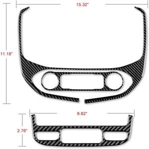 Autocollant d'intérieur de cadre de climatisation de couverture de panneau d'écran de Navigation de Console centrale de fibre de carbone pour Chevrolet Colorado - Product Image 1