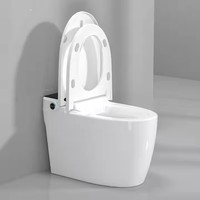 Réservoir intégré avec chasse d'eau puissante, ouverture/fermeture automatique du couvercle, fonctionnement du capteur de pied, siège chauffant à induction intelligent, toilette bidet intelligente