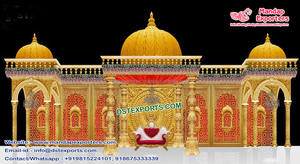 Mandap de mariage de designer pour événements, modèle Ram Dhanush, exquis, avec moustaches, style indien divin, pour Maharani, Australie - Product Image 2