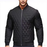 Classique coton rembourré diamant matelassé Bomber veste hommes nouveau automne hiver chaud tendance coupe-vent épais bouffant veste pour hommes