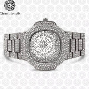 Montre en diamant la plus vendue, montre-bracelet haut de gamme pour un style de vie luxueux et les occasions spéciales, disponible au meilleur prix - Product Image 6