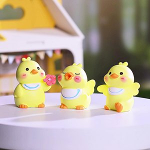 Adornos Decorativos de Micropaisaje, Patitos Amarillos de Resina Pequeños, Decoraciones para Coche, Accesorios para Llaveros, Juguetes de Jardín de Hadas para Niños - Product Image 5