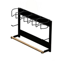 Organisateur de bouteilles d'eau et porte-gobelets magnétique en métal à double niveau Stanley pour le rangement des gobelets