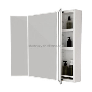 Armoire à <span class=keywords><strong>miroir</strong></span> rectangulaire détachable moderne de grande capacité pour l'éclairage de la salle de bain et le maquillage illuminé-pour les hôtels - Product Image 1
