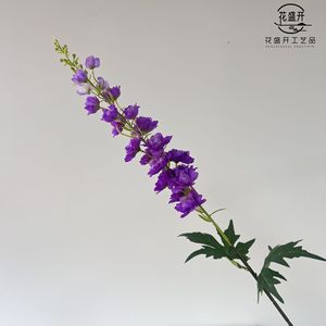 Artificial Larkspur Single Stem Blue Purple <b>Silk</b> <b>Flower</b> Wedding Home Decor Outdoor Photography Props - Product Image 5