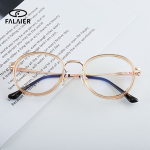 Falaier – montures de lunettes rondes pour femmes, verres anti-lumière bleue TR90, taille moyenne, lunettes optiques de Style européen - Product Image 4