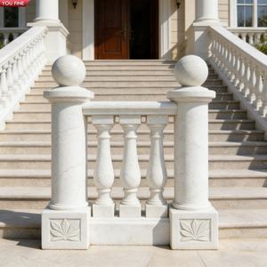 <span class=keywords><strong>Balustrade</strong></span> en marbre blanc YOUFINE, garde-corps de balcon, décoration extérieure classique pour villa, manoir, <span class=keywords><strong>terrasse</strong></span> - Product Image 4