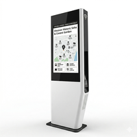 Pantalla LCD Publicitaria Impermeable con SDK y CMS Integrado 16:9, Tótem Doble para Exteriores con Energía Solar para Ventanas