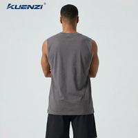 Kuenzi En gros, Débardeur Streetwear pour Hommes, 100% Coton 230GSM, Grammage Lourd, Uni, Effet Délavé Vintage, Personnalisable avec Logo, Prêt à Expédier