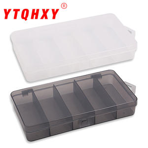 Boîte à leurres en Pvc imperméable, 5 compartiments, taille moyenne, étui de rangement portable pour matériel de pêche, gris et blanc - Product Image 2