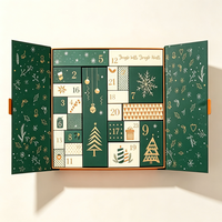 Calendrier de l'Avent personnalisé, boîte de calendrier miniature écologique vide, autocollants de l'Avent de Noël, boîte cadeau pour maquillage, emballage cosmétique