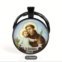 Nouvel Arrivage en Gros : Porte-clés en Métal Jésus Sainte Marie, Breloques Porte-Bonheur pour Sac, Pendentif Clé de Voiture, Porte-clés Métal Vintage de Bénédiction