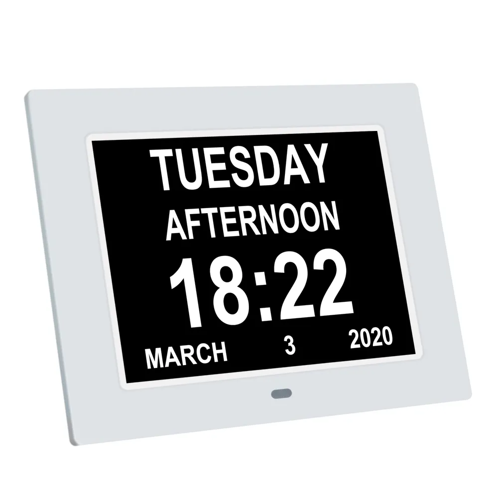2024 डीडीसी-7005 बड़े अक्षर डिजिटल दिन कैलेंडर अलार्म घड़ी दीवार घड़ी 7 इंच डिजिटल और एनालॉग-डिजिटल घड़ियां