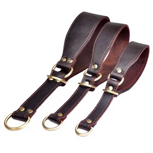 NAVIA Martingale Greyhound <b>Collars</b> Heavy Duty <b>Leather</b> Solid Comfortable 3 Sizes Luxury & PUNK Style Buckle Closure - Product Image 2