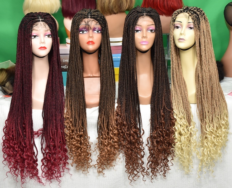 Long Synthesis Braided Wig Full Lace